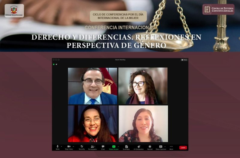 TC realizó conferencia: “Derecho y diferencias. Reflexiones en perspectiva de género”