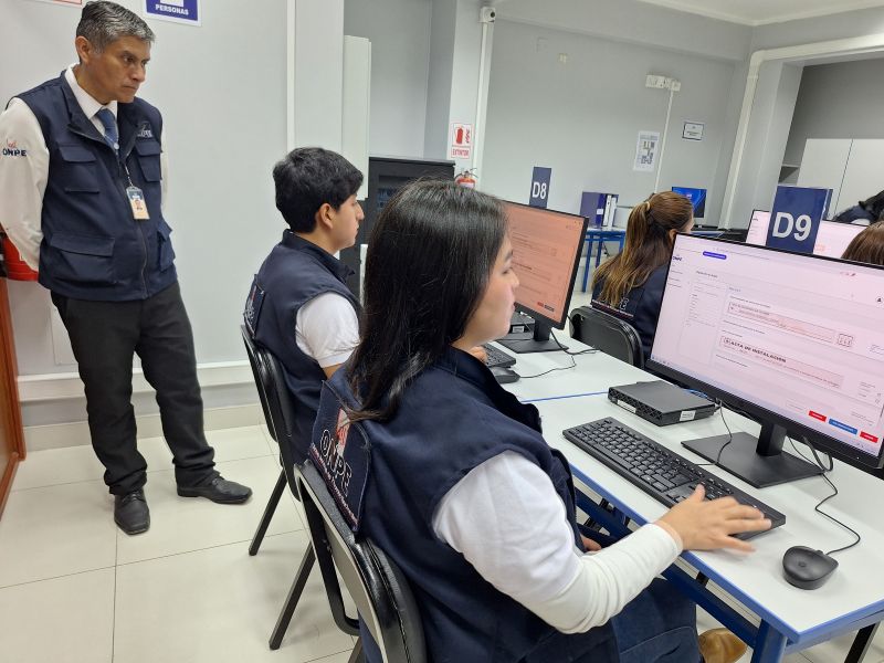 ODPE Huaraz realizó simulacro oficial del Sistema de Cómputo Electoral