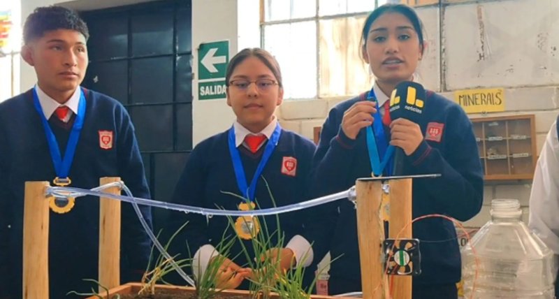 Áncash: estudiantes huaracinos ganan premio de ciencia creando sistema de riego inteligente