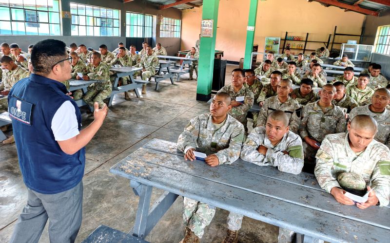 ONPE capacita a militares para resguardar 83 locales de votación en Huaraz y Carhuaz