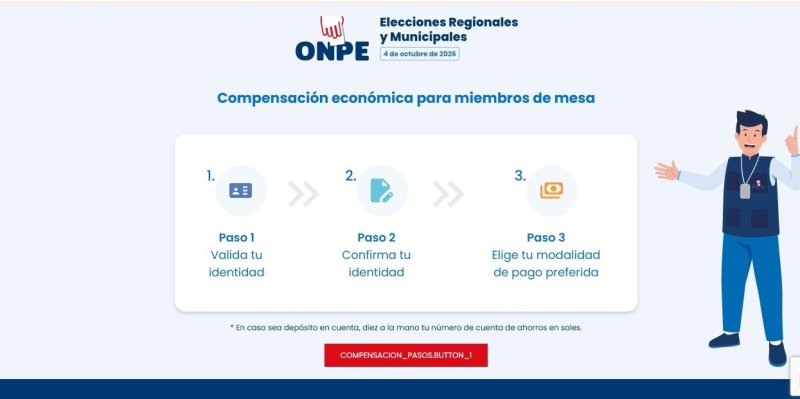 Miembros de mesa pueden registrarse para recibir compensación económica