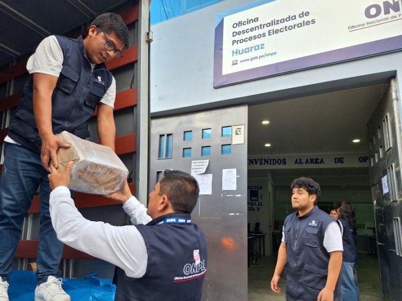 ODPE Huaraz recibe material para capacitar a actores electorales