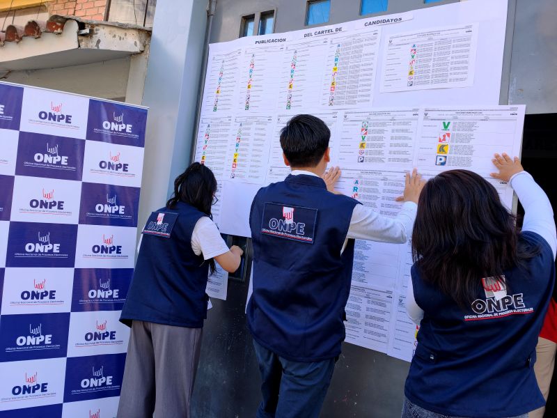 ODPE Huaraz publica cartel de candidatos en distritos y centros poblados