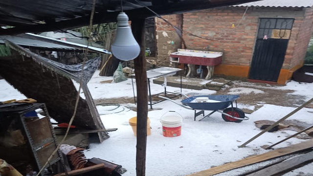Yungay: granizada daña 30 hectáreas de cultivos y vivienda en caserío de Aira