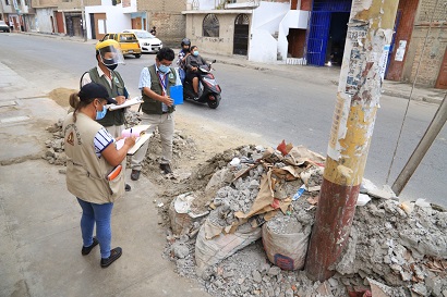 Chimbote: notifican a dueños de locales comerciales por mala disposición de residuos de construcción   