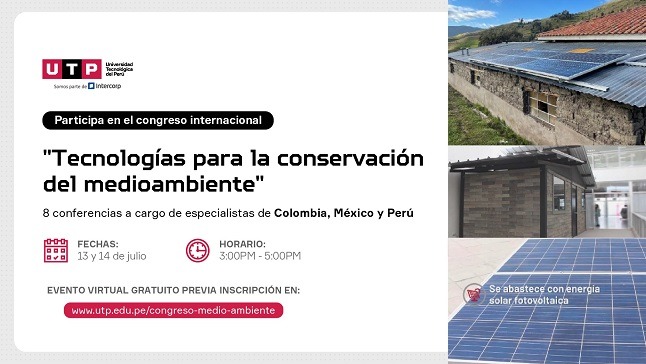 UTP ofrecerá congreso internacional “Tecnologías para la conservación del medioambiente”