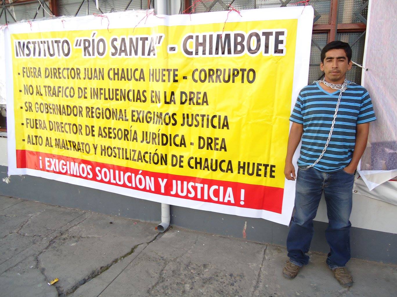 Trabajador de instituto Río Santa de Chimbote denuncia abuso de autoridad de director
