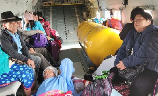 Áncash: con puente aéreo rescatan a 16 personas aisladas en Cabana