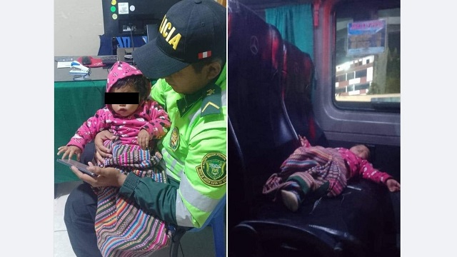 Mujer abandona a bebé de 2 años dentro de una combi en Huaraz
