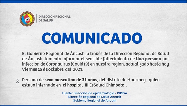 Áncash: huarmeyano murió con Covid-19 en el Hospital III de EsSalud de Chimbote