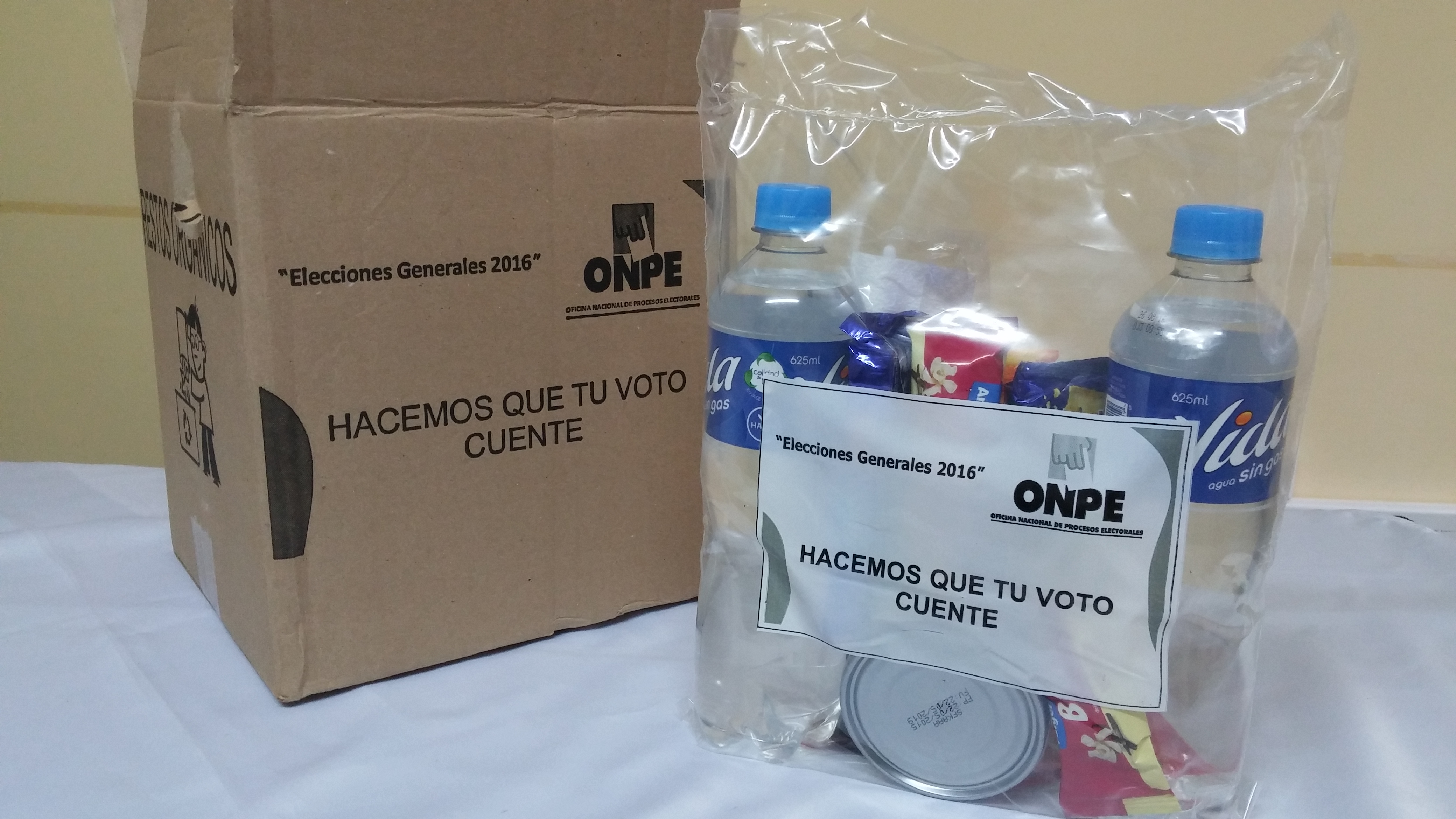 ODPE Huaraz recepcionó 1 015 raciones de alimentos para los miembros de mesa de esta jurisdicción
