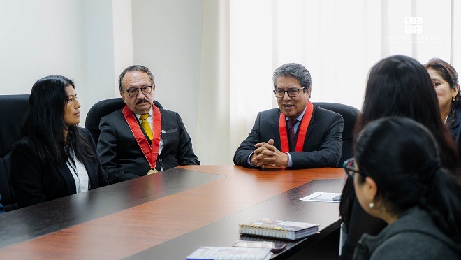  Presidentes de la CSJAN y Fiscalía de Áncash coordinan mejoras en el acceso a la justicia