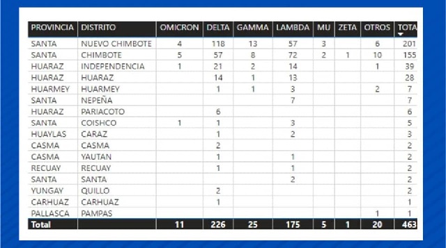 Variantes Delta y Lambda son las de mayor prevalencia en casos Covid-19 en Áncash