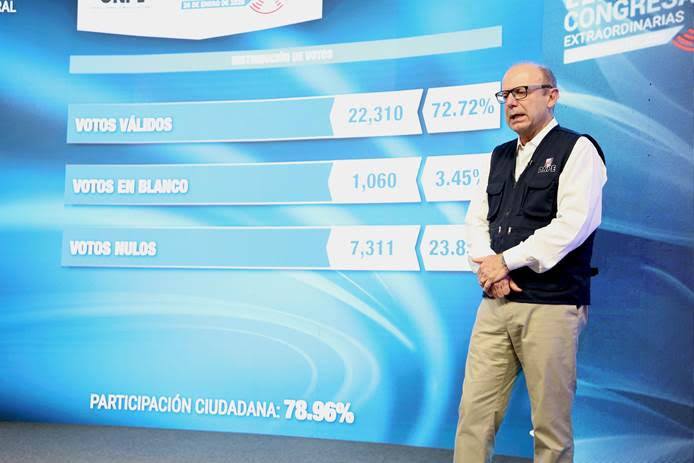 Jefe de ONPE emitió primeros resultados oficiales de las elecciones