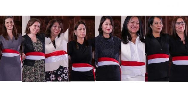 Ocho ministras integran el gabinete de Pedro Angulo  