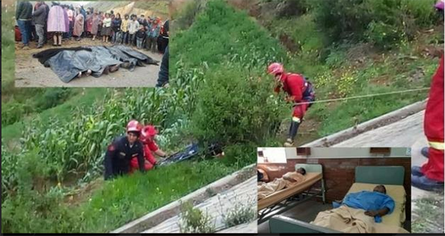 Minibús que partió de Chimbote a Huaraz cayó a un abismo, hay 7 muertos y 18 heridos