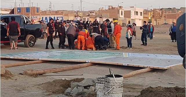 Un obrero fallecido y 5 hospitalizados por fuerte descarga eléctrica en Nuevo Chimbote