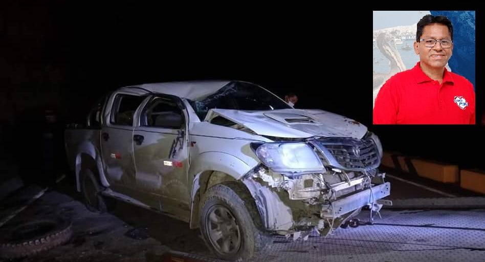 Huaraz: exalcalde de Jimbe resultó herido tras chocar su camioneta contra un cerro en Pira