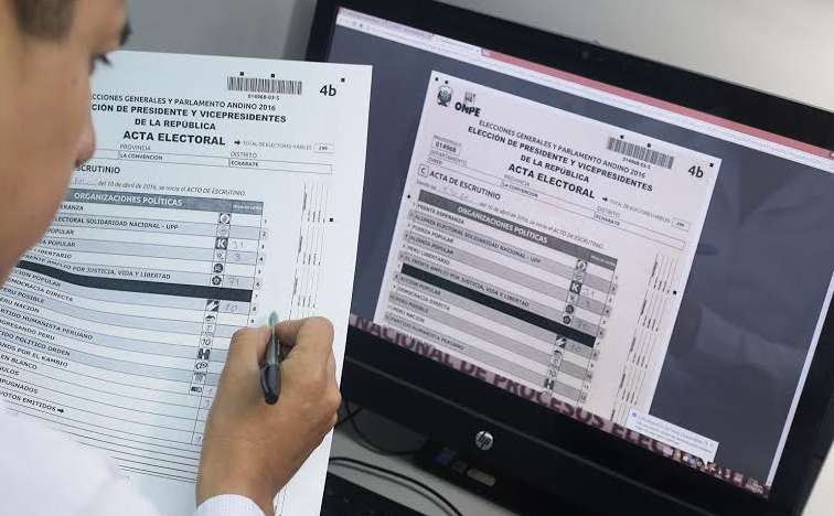 ONPE publica en su web actas digitalizadas de recientes elecciones