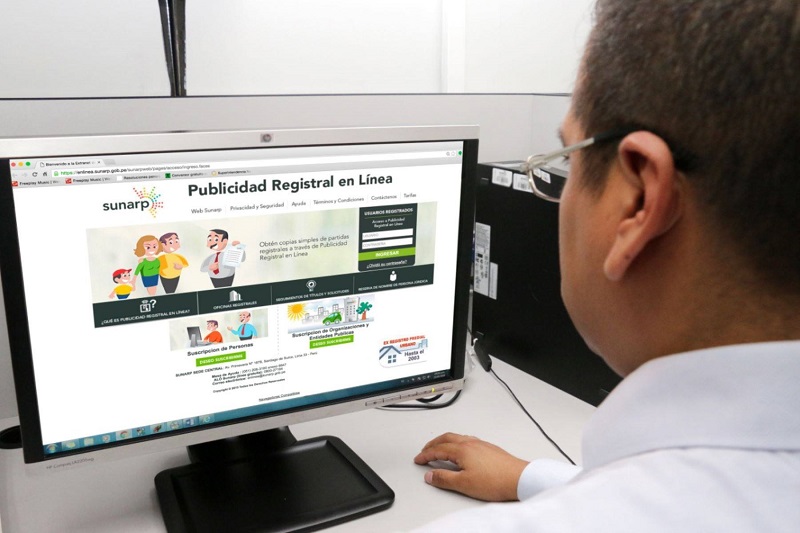 Activan Servicios en Línea de la Sunarp para realizar trámites registrales desde casa