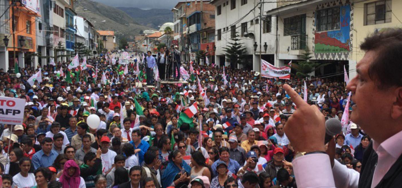Huaraz: candidato por Alianza Popular realizó mitin proselitista