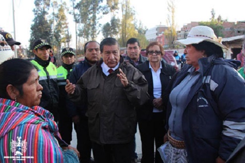 Comuna provincial inició ordenamiento del tránsito vehicular en mercado de Challhua