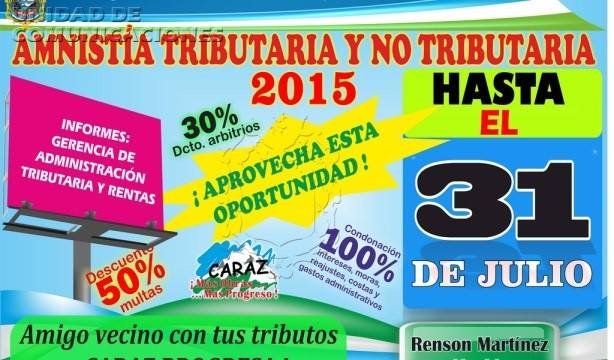 Municipio de Huaylas prorroga amnistía tributaria y no tributaria 