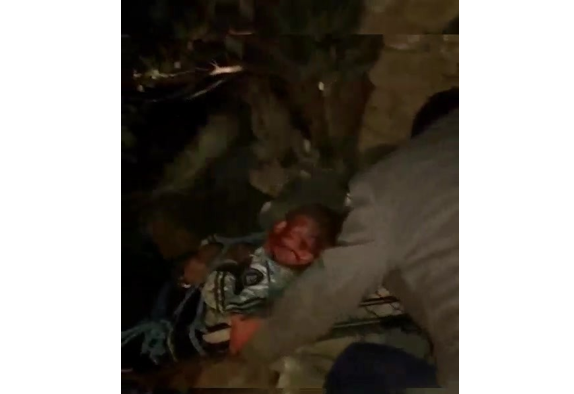 Huaraz: rescatan a anciano que cayó a un abismo cerca al río Santa