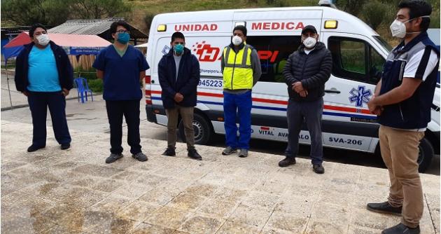 Red de Salud de Conchucos recibió a ocho profesionales de salud y 2 ambulancias por parte de minera