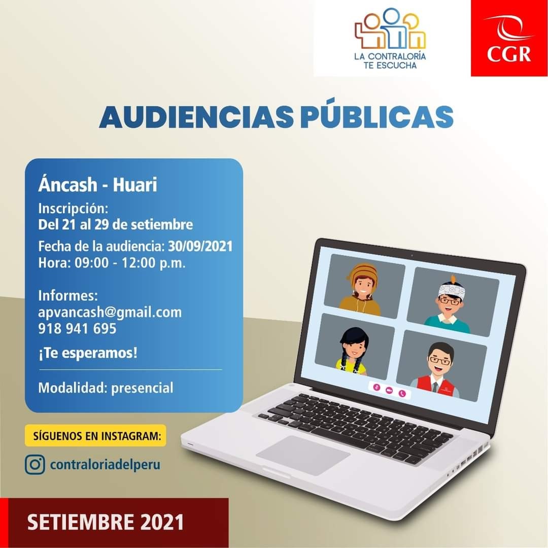 Contraloría recibirá alertas ciudadanas en la provincia de Huari