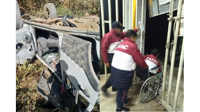 Cinco músicos de la banda Santa Cecilia de Catac sufren grave accidente en Huancavelica