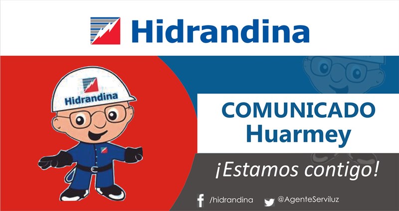 Comunicado de Hidrandina para sus clientes en Huarmey