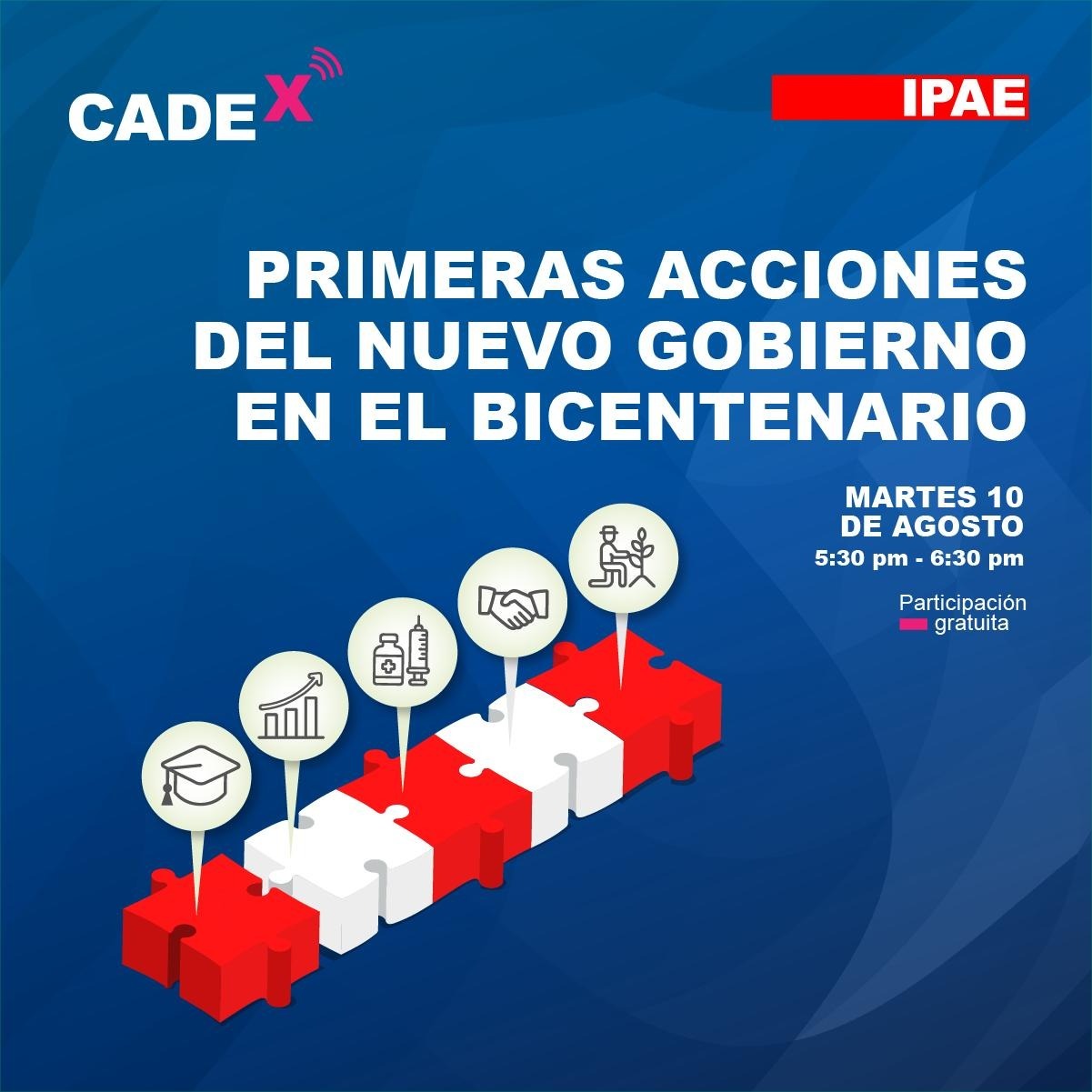 Cadex: el 10 de agosto presentan conferencia virtual “primeras acciones del nuevo gobierno”
