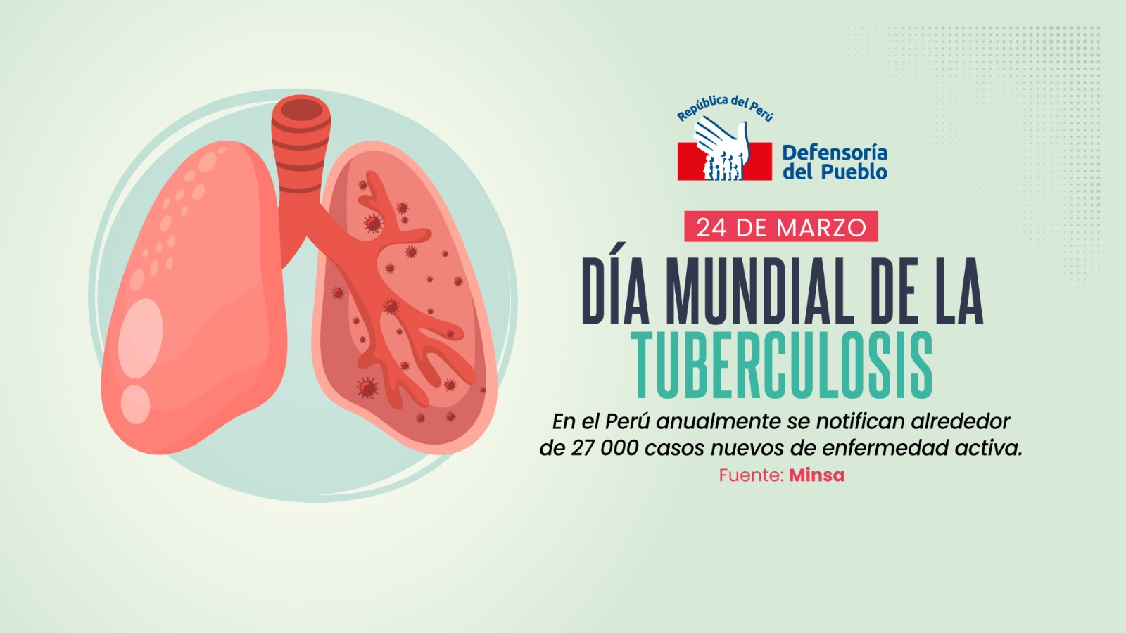 Defensoría recuerda obligación del Estado en garantizar el acceso gratuito al tratamiento de la tuberculosis