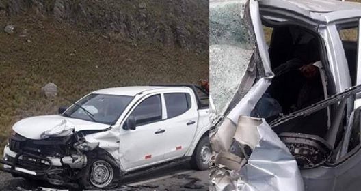 Choque frontal de vehículos dejó como saldo 1 muerto y 4 heridos en la vía Pativilca-Huaraz