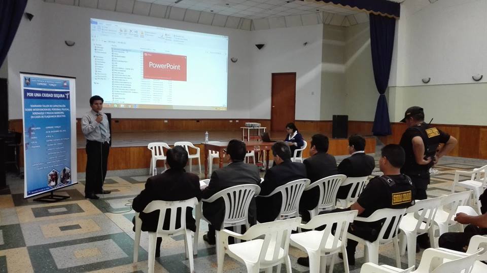 Yungay: capacitan a serenos y policías sobre intervención en flagrancia delictiva 
