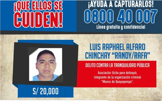 Huaraz: gracias a sistema de recompensas capturan a integrante de los “Monos de Quepepampa” 