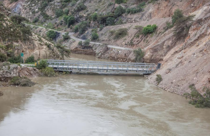 Caraz será declarada en emergencia por lluvias y huaycos que afectaron puentes y carreteras