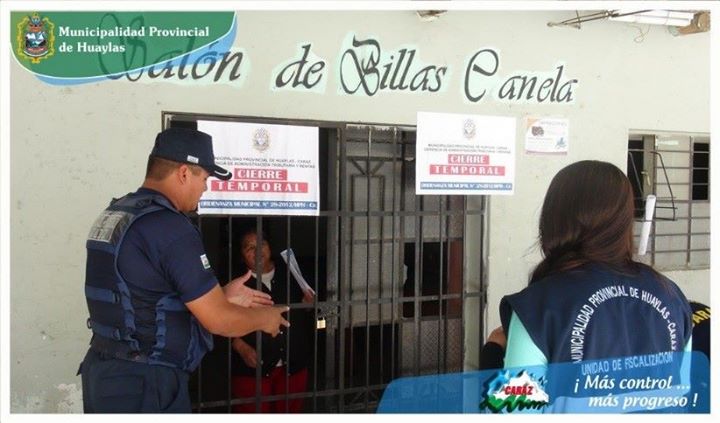 Municipio clausura temporalmente a chichería y salón de billas en Caraz