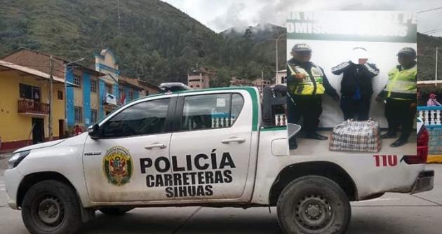 Policía interviene a adolescente con 13 kilos de marihuana en Sihuas