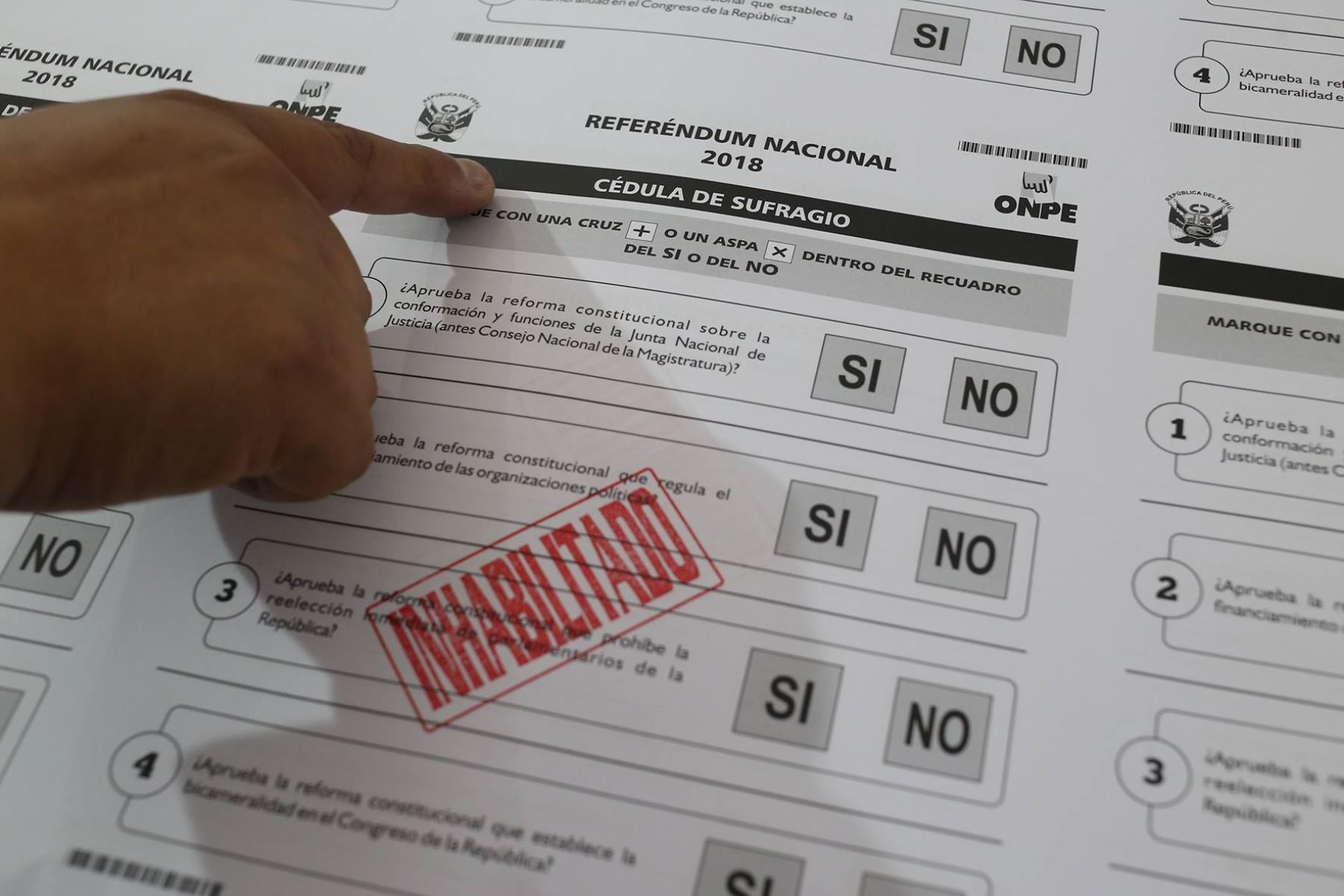 Onpe aprobó diseños de cédulas de sufragio para comicios del 2020