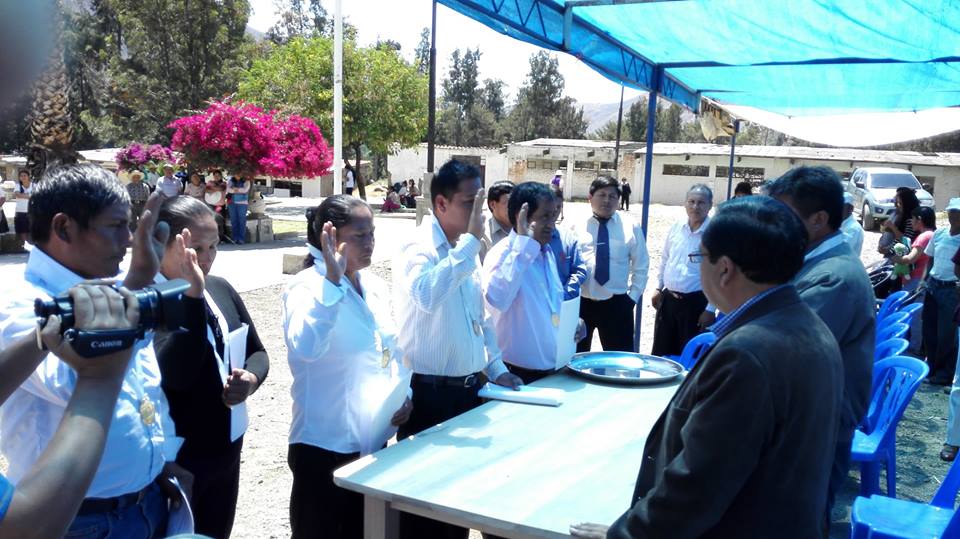 Yungay: juramentan autoridades de centro poblado de Tingua