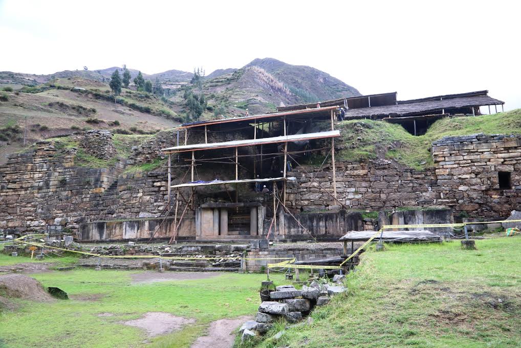 Realizan trabajos de protección de monumento de Chavín de Huántar ante presencia de lluvias