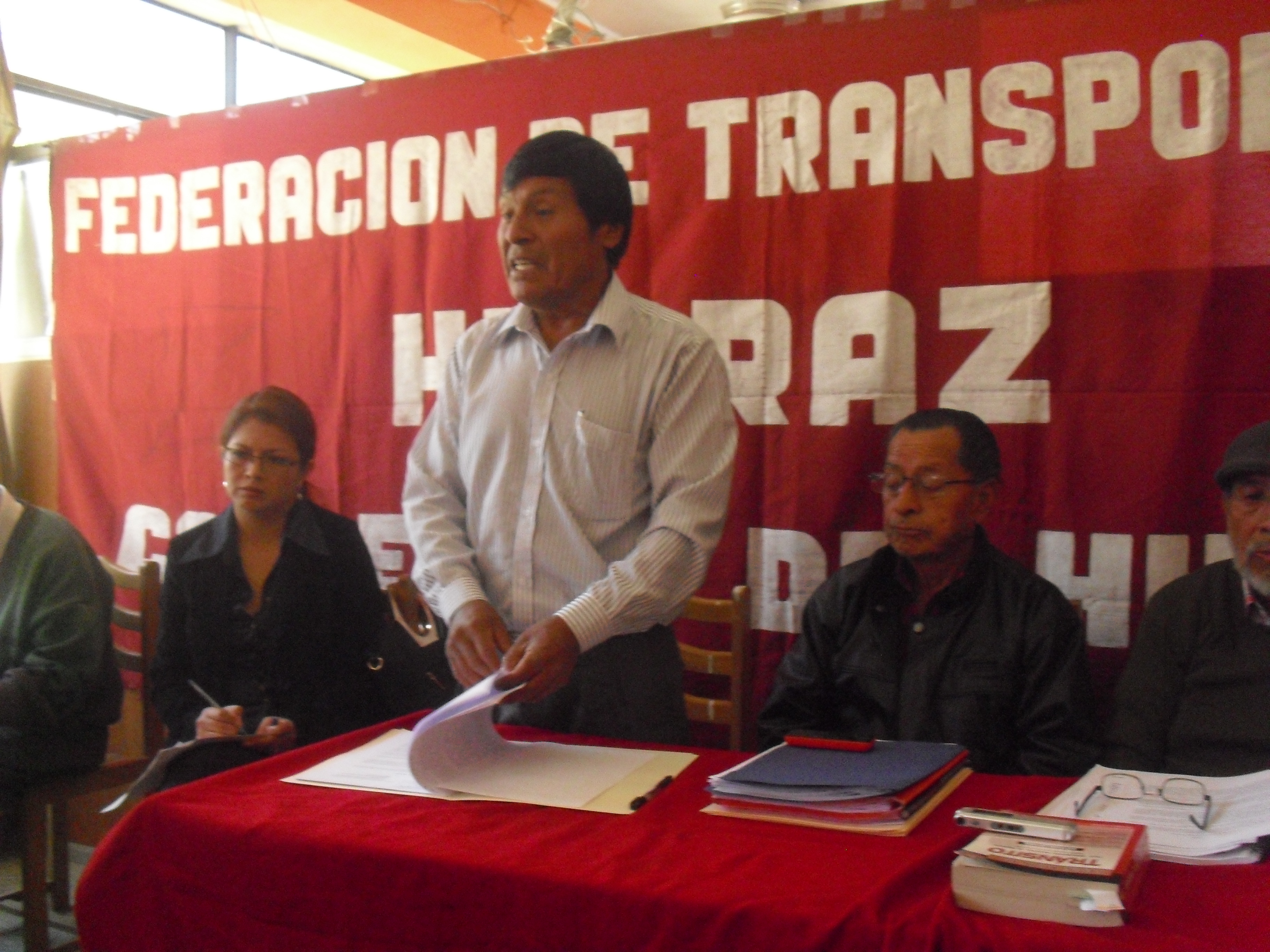 Federación de transportistas de Huaraz y Callejón de Huaylas hoy salen a las calles  en una movilización