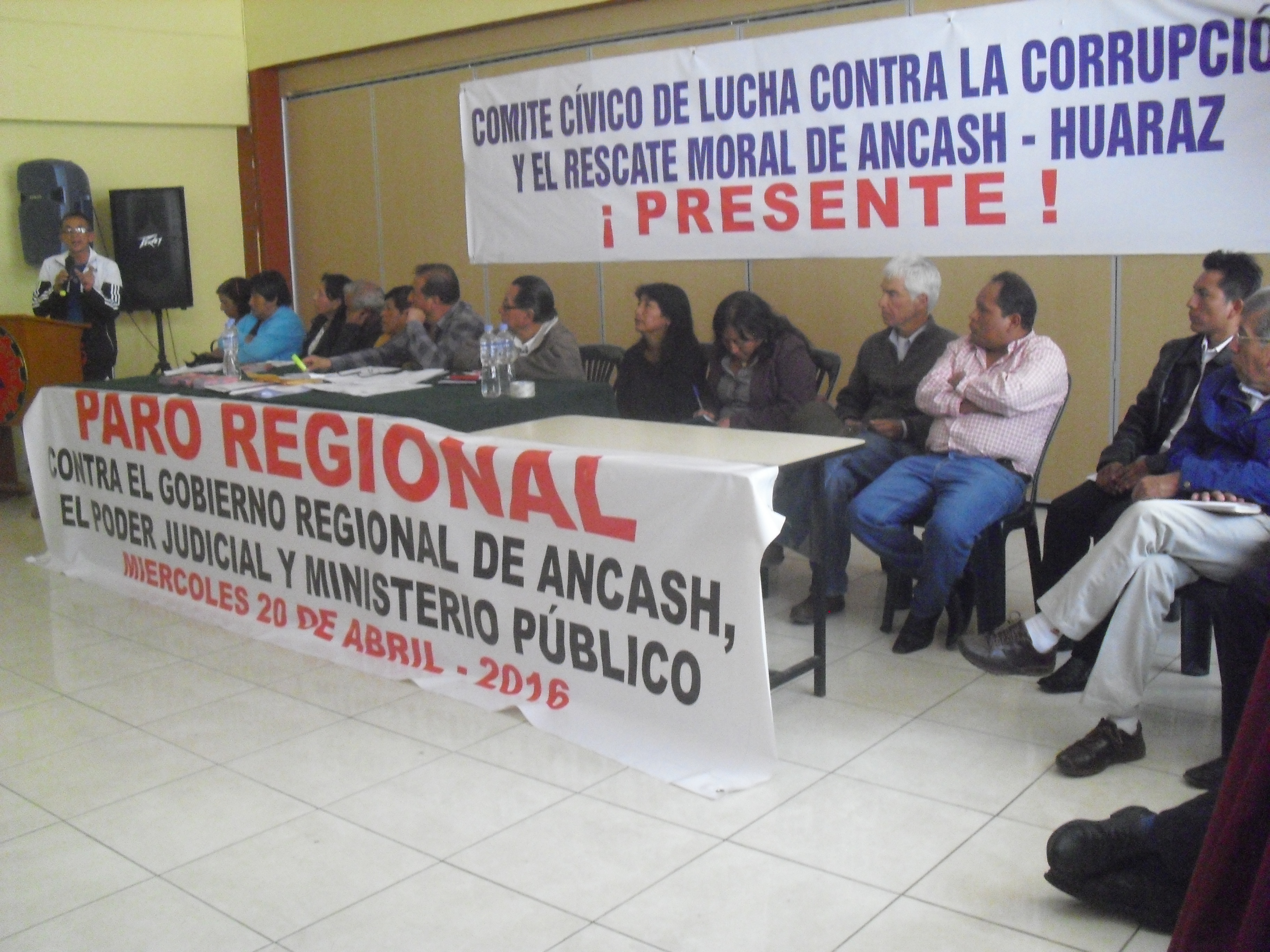 Comité cívico anticorrupción realizará mañana medida de protesta contra gobernador regional de Áncash