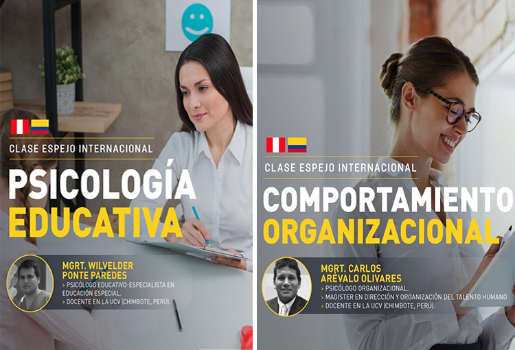 Docentes de UCV Chimbote realizan clase espejo en Universidad de Colombia