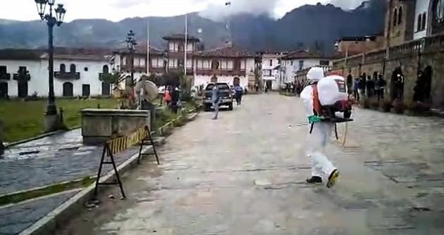 Realizan desinfección en varios sectores de Áncash para evitar la propagación del Covid-19 