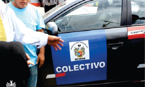 Intervienen a empresas de colectivos que estacionan en zona rígida del centro de Huaraz
