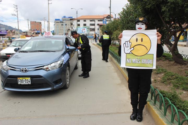  Unasam, Municipalidad de Huaraz y PNP retomaron campaña para combatir contaminación acústica