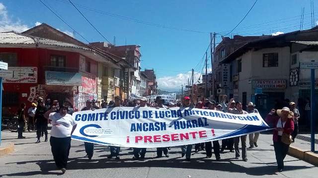 Comité anticorrupción de Áncash realizará movilización contra gestión de Waldo Ríos